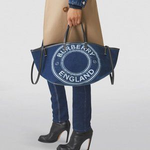 Authentic Burberry Mini Denim Beach Tote Bag